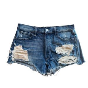 AGOLDE distressed denim shorts